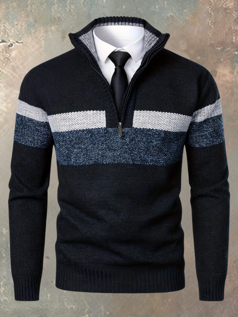 Stylish Men's Sweater with Half Zip