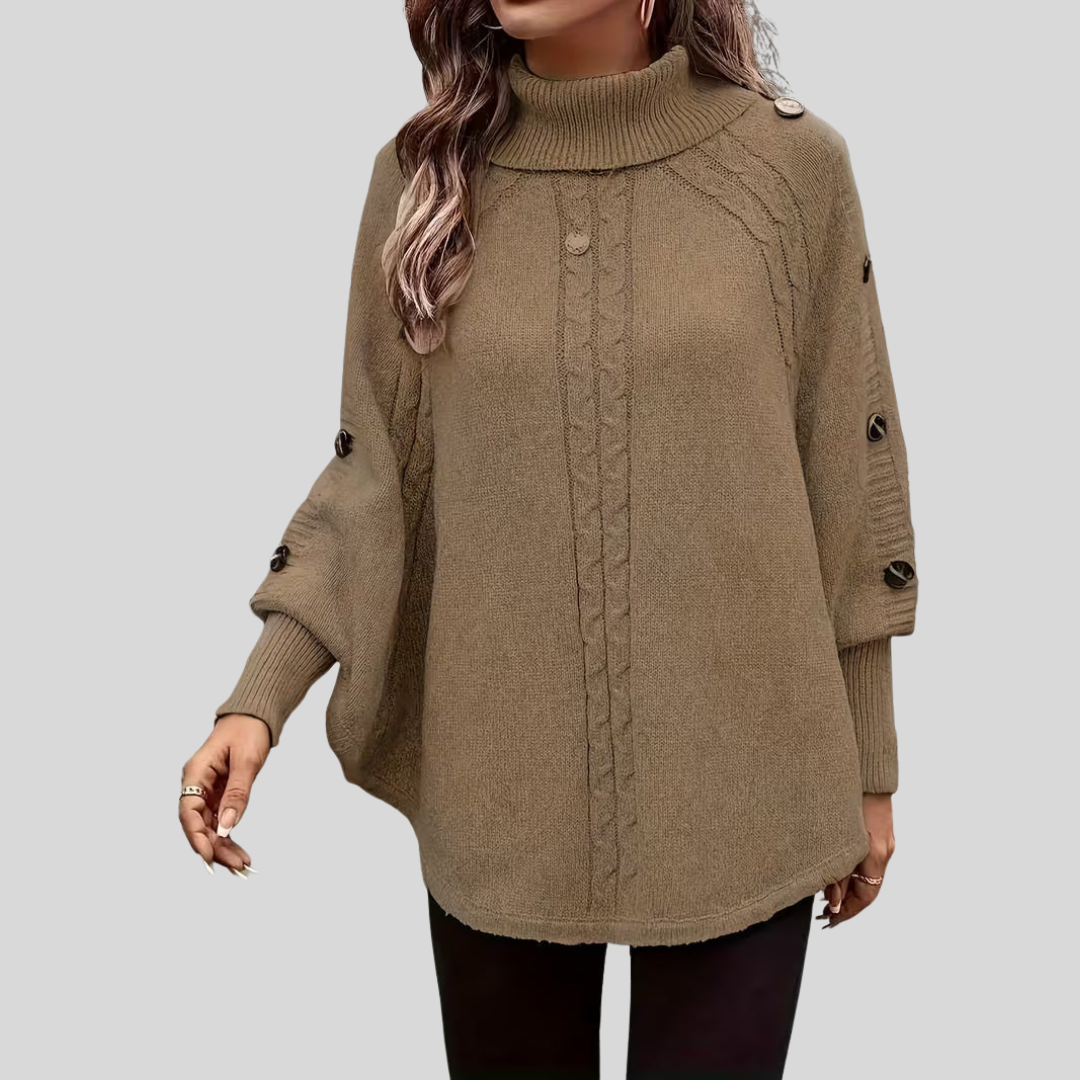 Apricot Cable Knit Sweater