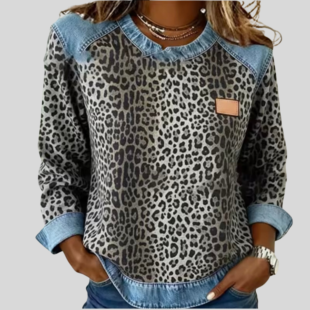 Smoky Leopard Print Sweater