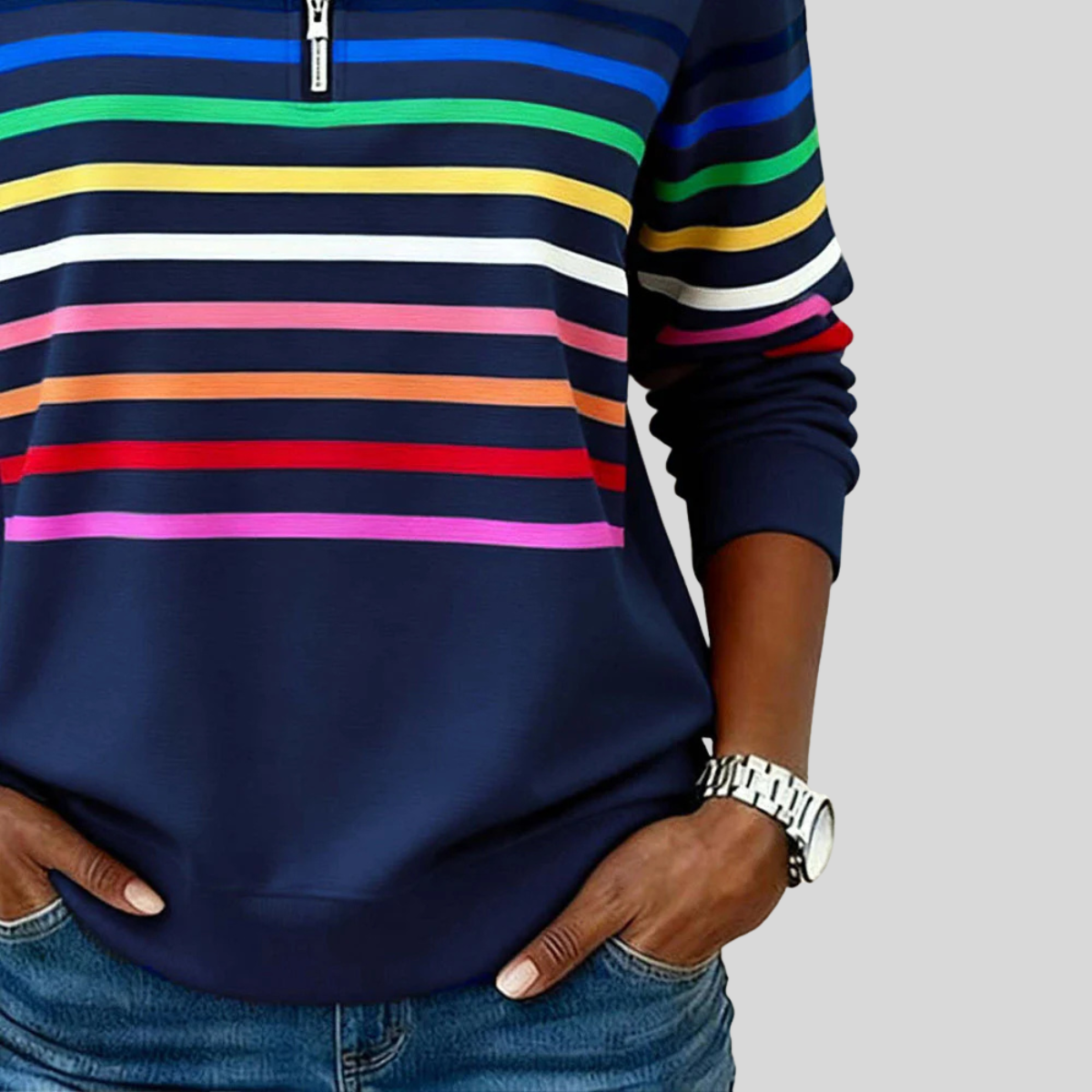Kaleidoscope Striped Sweatshirt