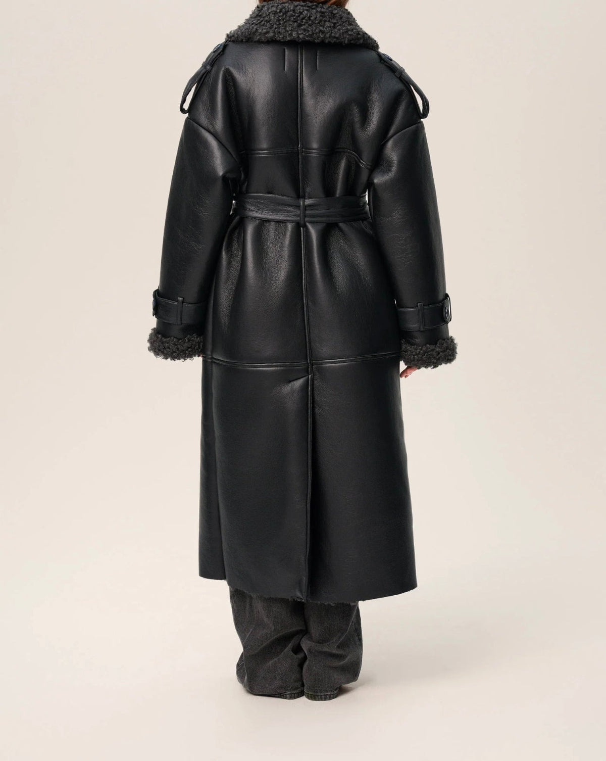 Sheepskin Simili Long Coat