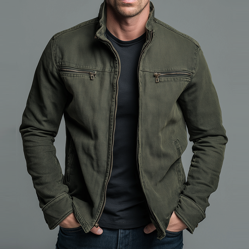 Giacca Vintage in Cotone on chiusura a zip
