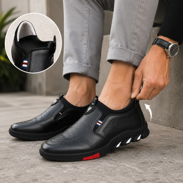 Elegant men's shoe Whiteh non-slip sole