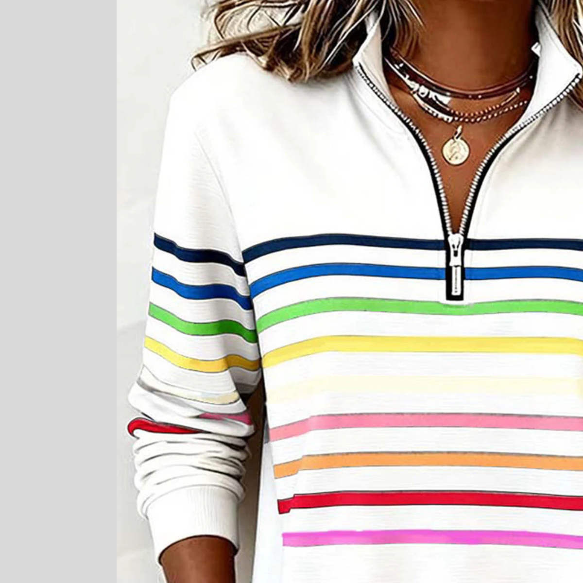 Kaleidoscope Striped Sweatshirt