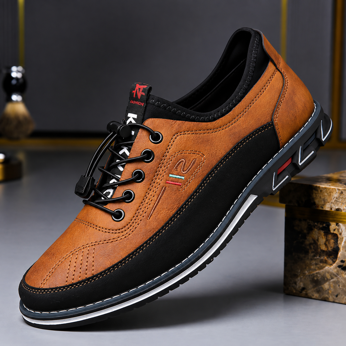 Comfortable leather slip-on shoes