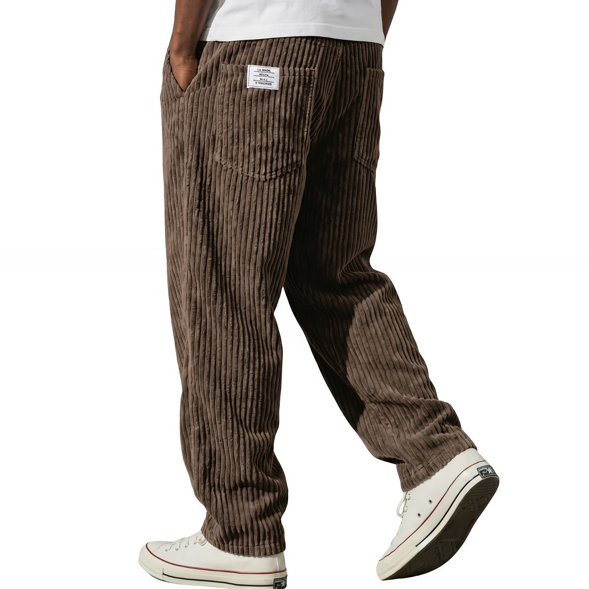 Men's Trousers | Corduroy trousers with elastic waist