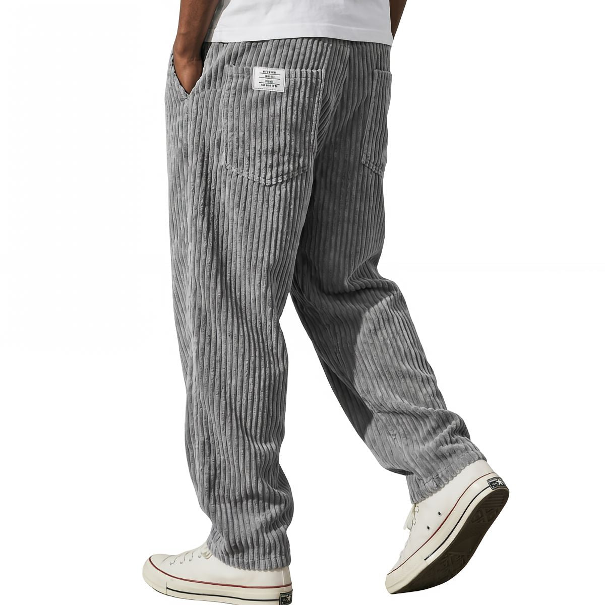 Men's Trousers | Corduroy trousers with elastic waist