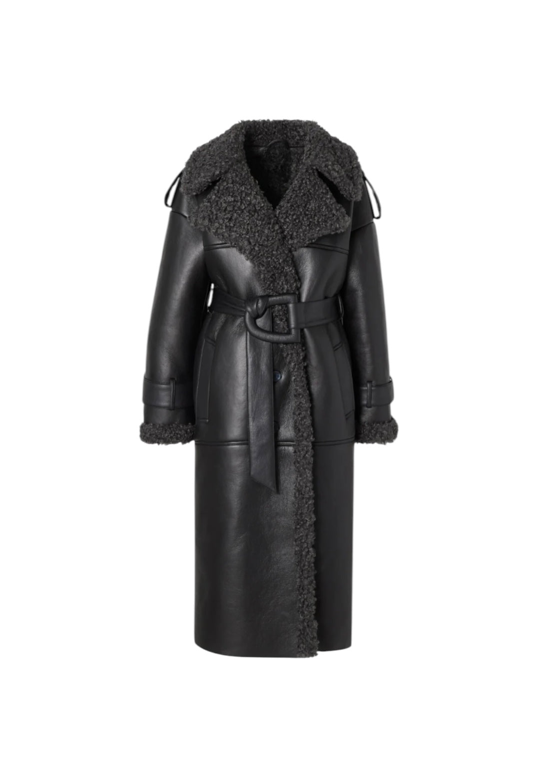 Sheepskin Simili Long Coat