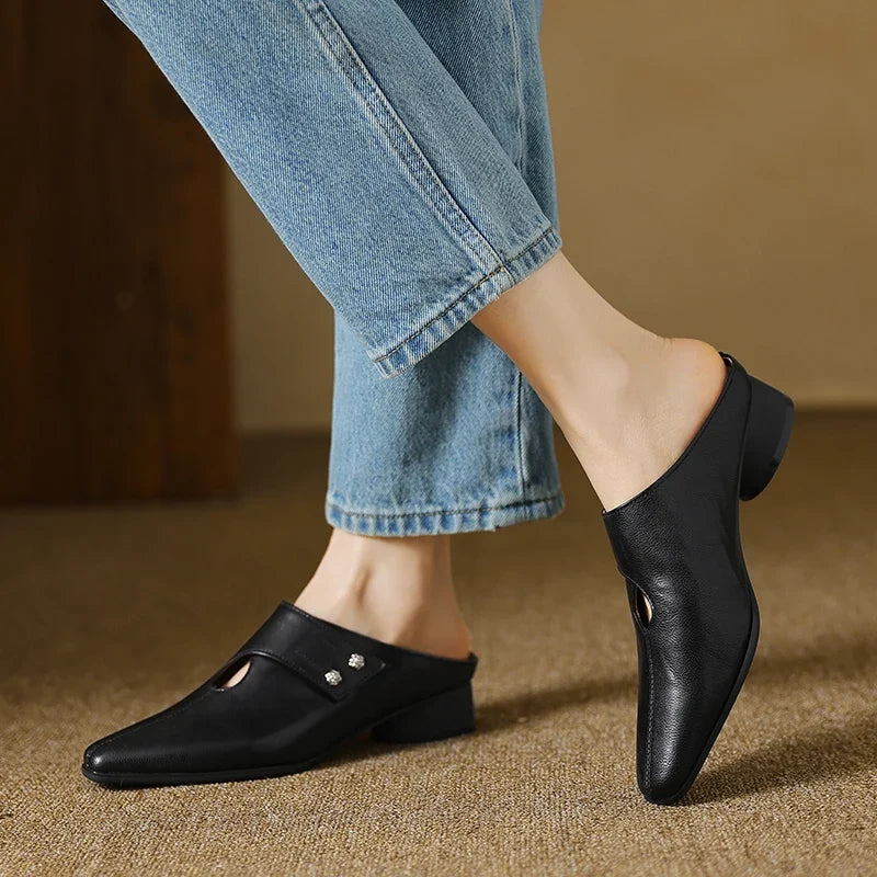 Olga | Leather Mules