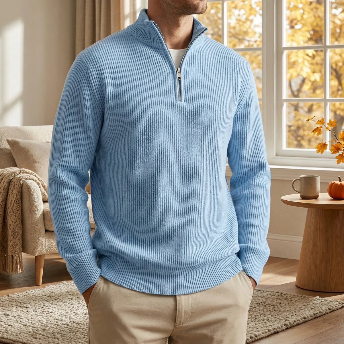 Jan | long-sleeved half-zip sweater