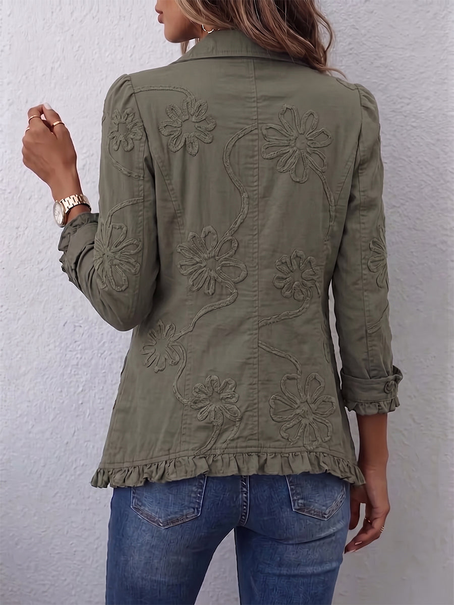 Coraleen | Giacca utility con ricami floreali