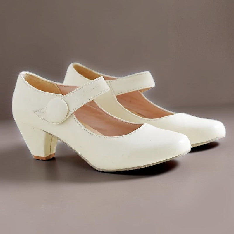 Scarpe Mary Jane Monique con tacco a blocco regolabile