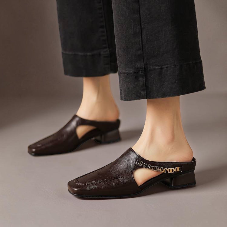 Vyla | Leather Mules