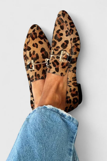 Nina | Mocassini con stampa leopardata