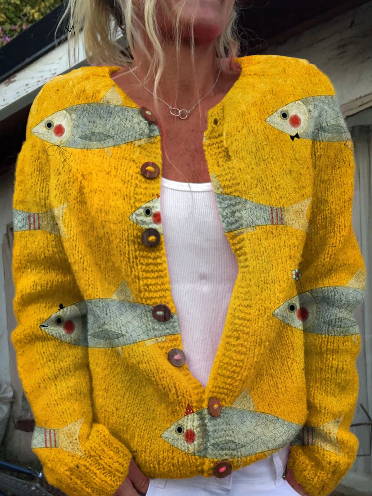 Anouk™ | Cardigan vintage lavorato a maglia