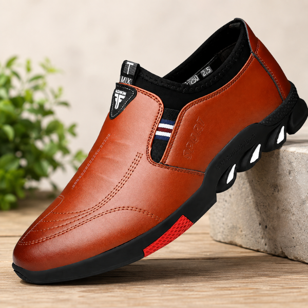 Elegant men's shoe Whiteh non-slip sole