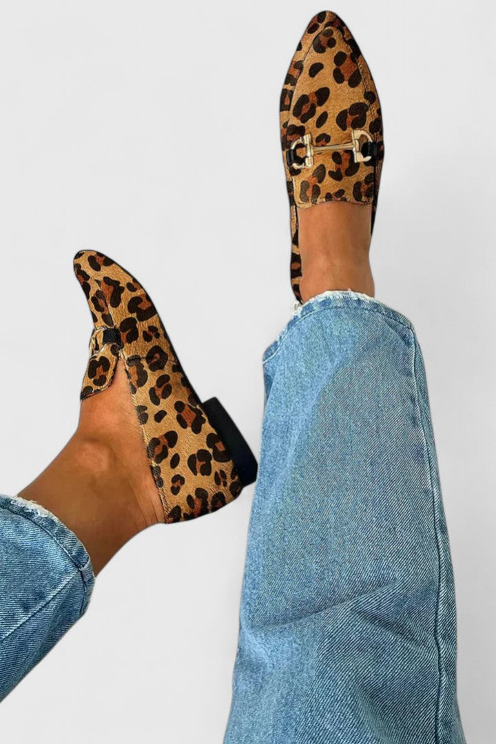 Nina | Mocassini con stampa leopardata