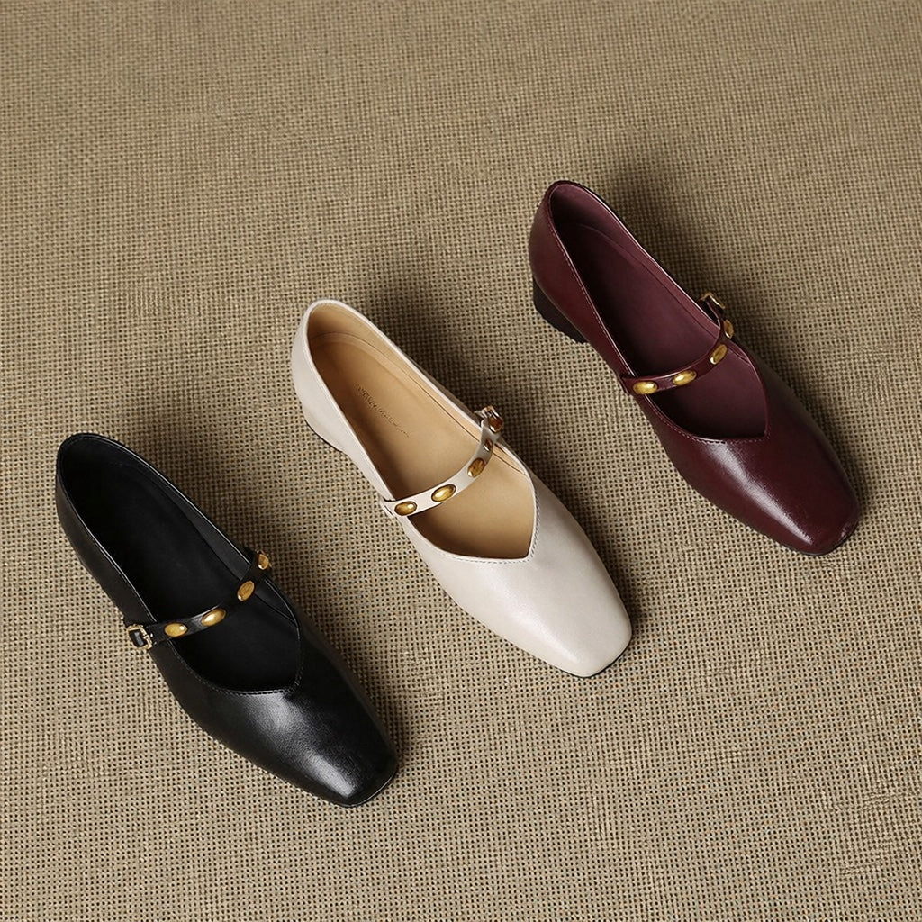Zyra |  Leather Flats