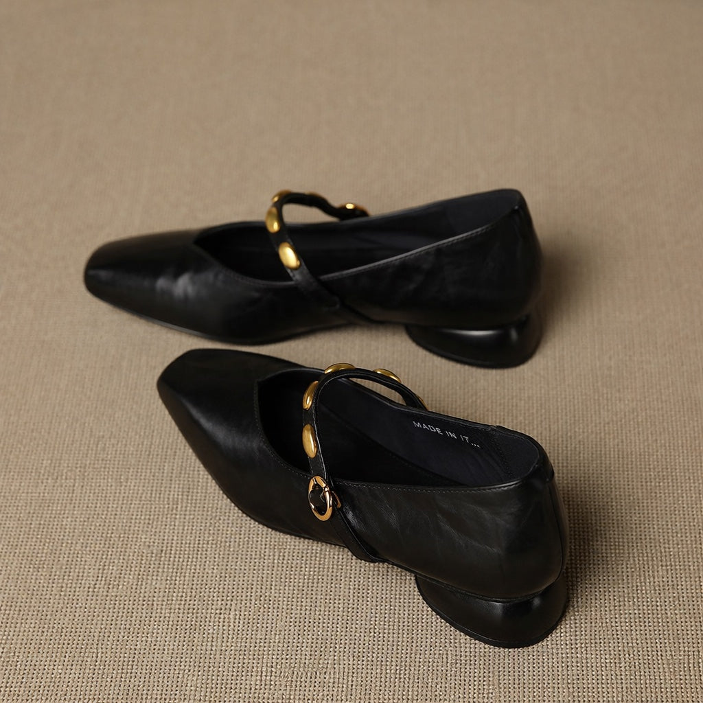 Zyra |  Leather Flats
