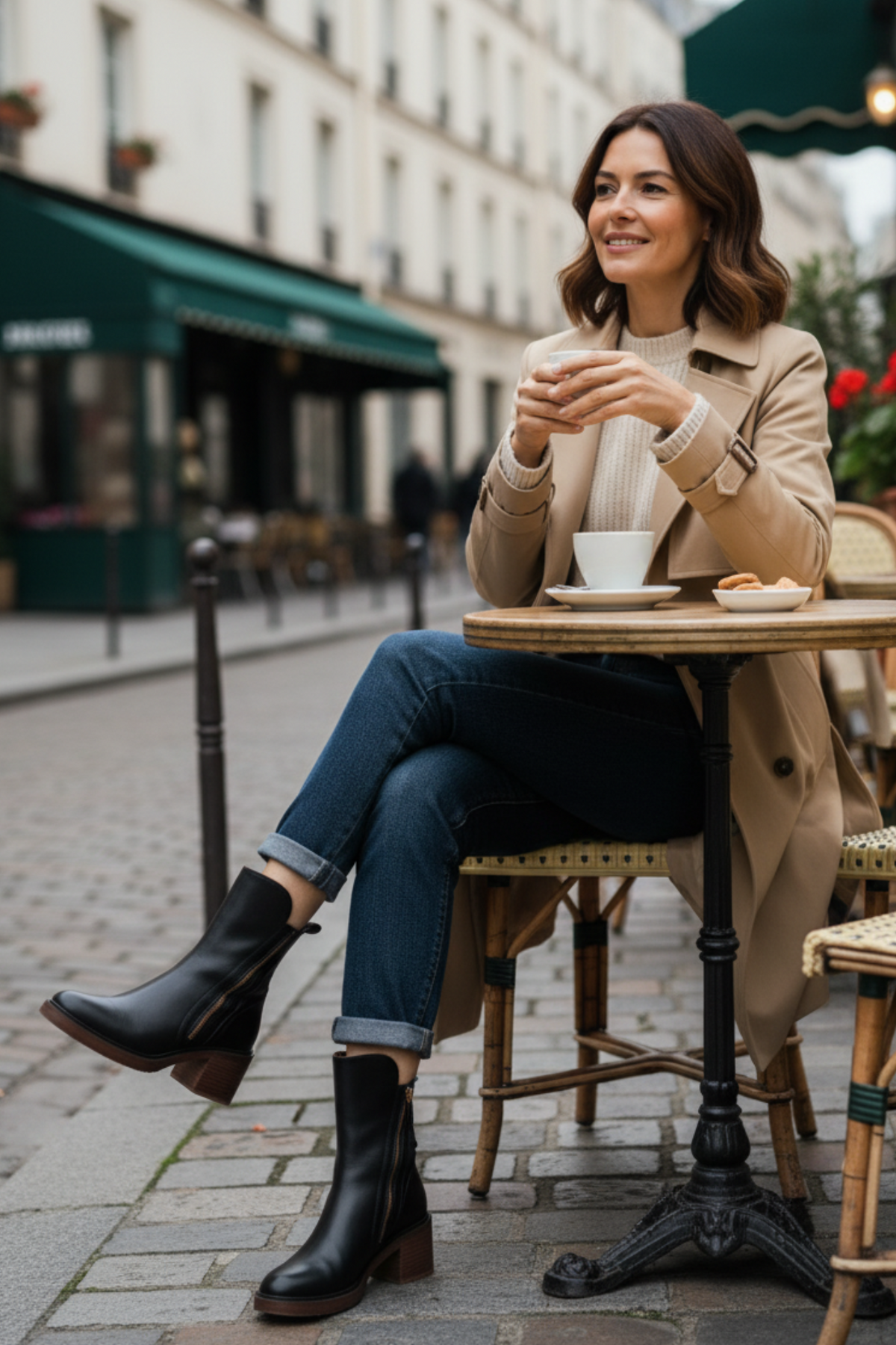 Pernelle | Square Heel Leather Boots
