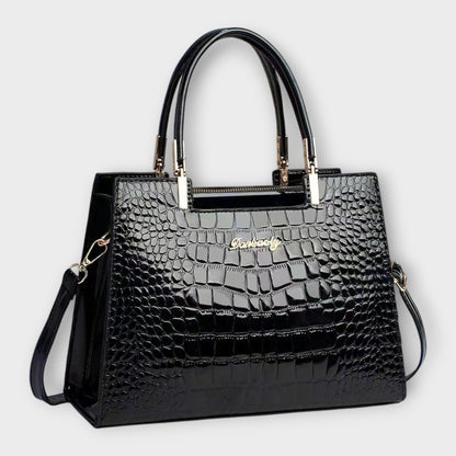 Maison Verdelle - Borsa a mano con motivo coccodrillo