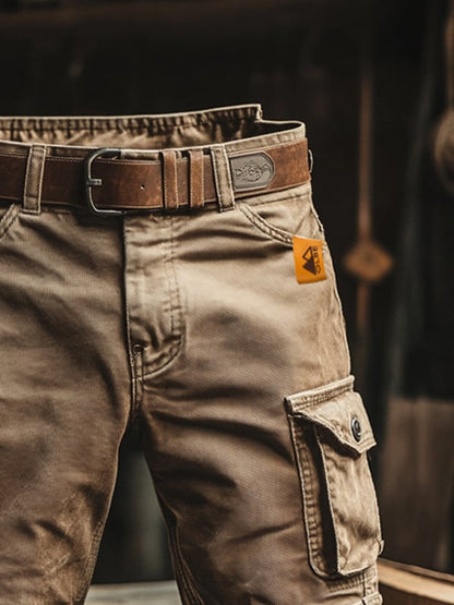 Pantaloncini Cargo Retrò con Molteplici Tasche