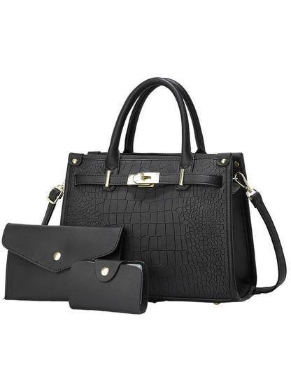 Bella Borsa - Borsa a tracolla con stampa coccodrillo