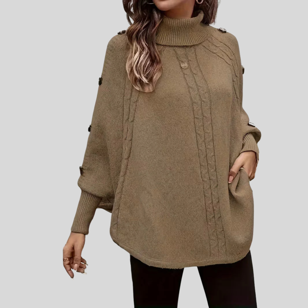 Apricot Cable Knit Sweater