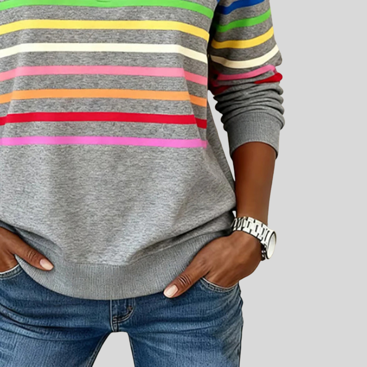 Kaleidoscope Striped Sweatshirt