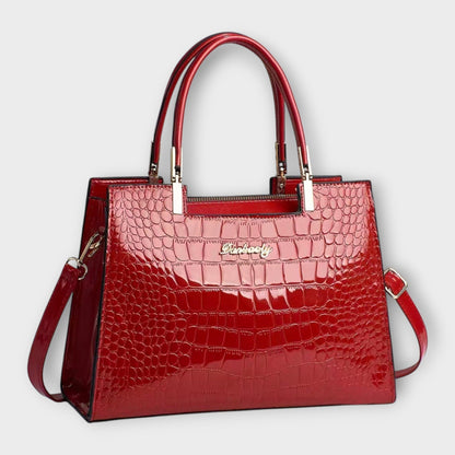 Maison Verdelle - Borsa a mano con motivo coccodrillo