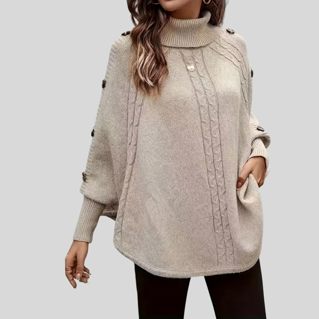 Apricot Cable Knit Sweater