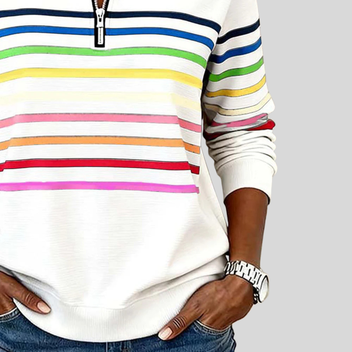 Kaleidoscope Striped Sweatshirt