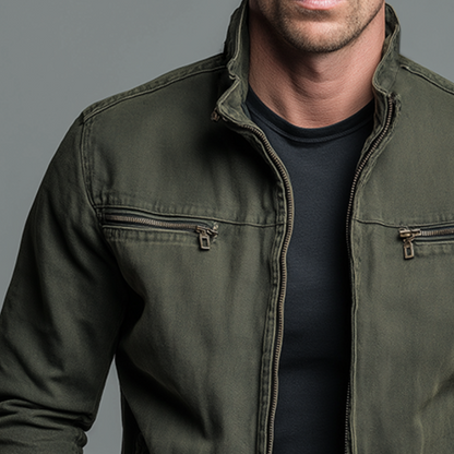 Giacca Vintage in Cotone on chiusura a zip