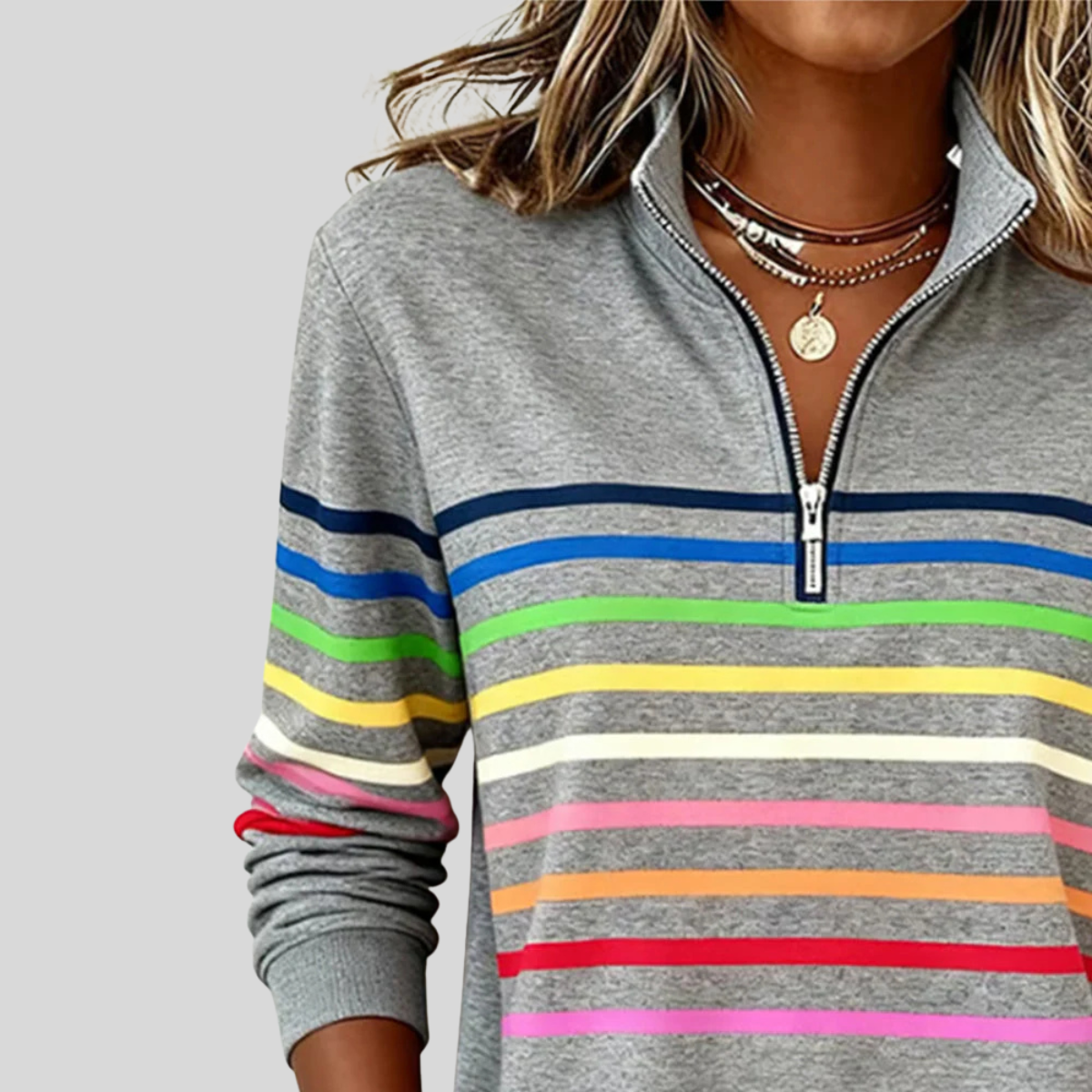 Kaleidoscope Striped Sweatshirt