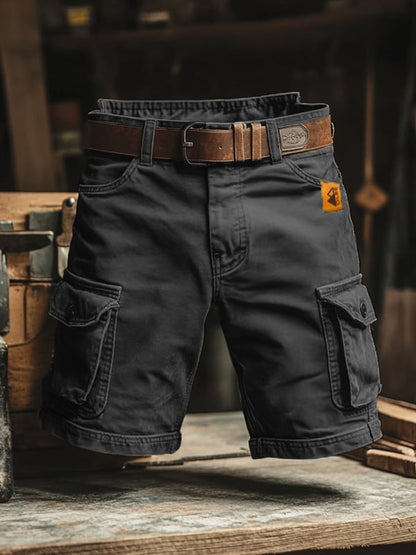 Pantaloncini Cargo Retrò con Molteplici Tasche