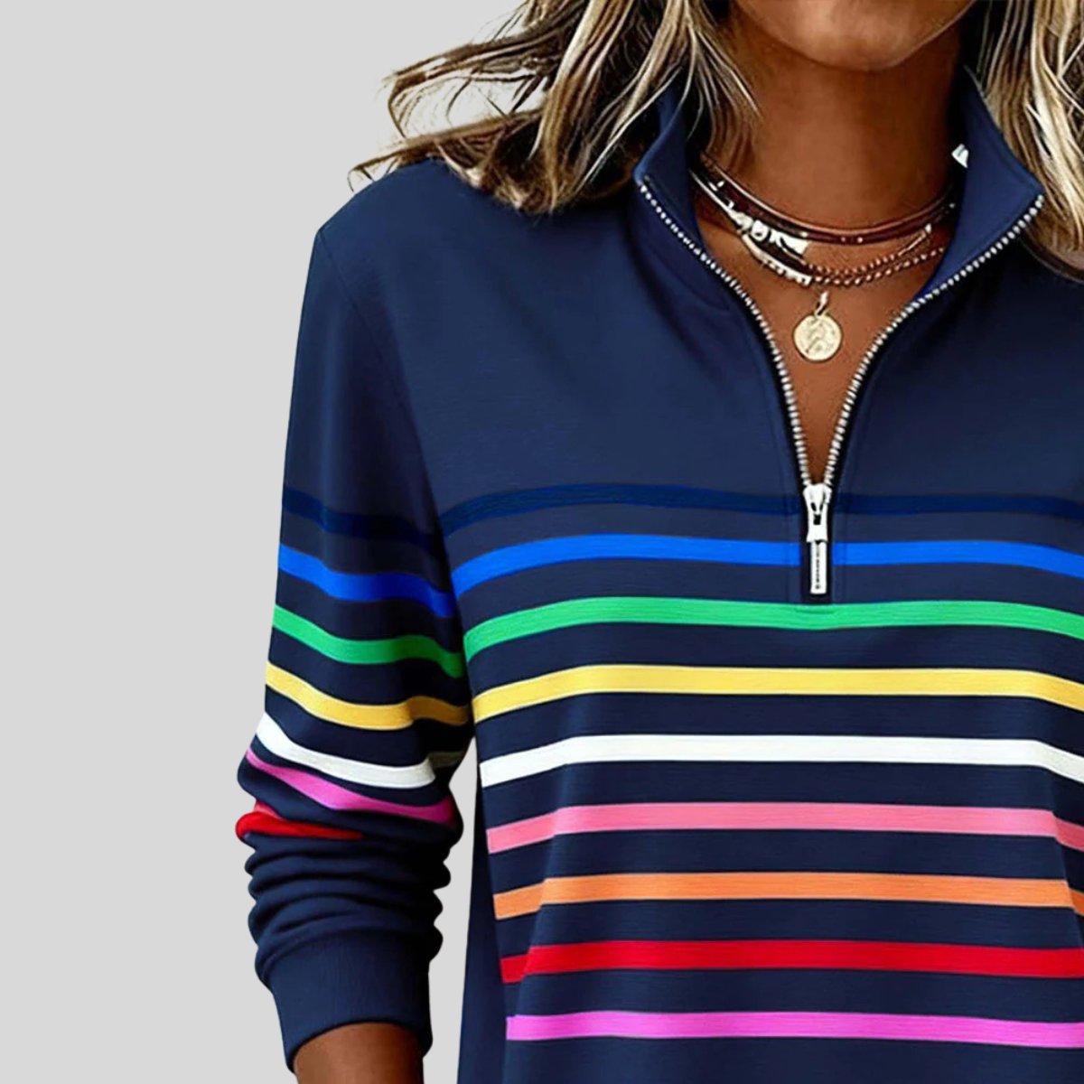 Kaleidoscope Striped Sweatshirt