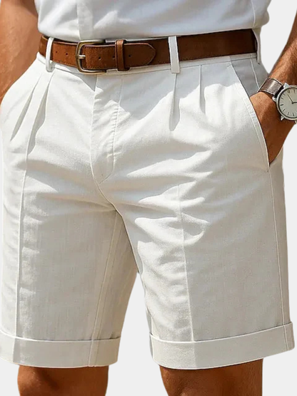 Pantaloncini Estivi Plissettati Da Uomo
