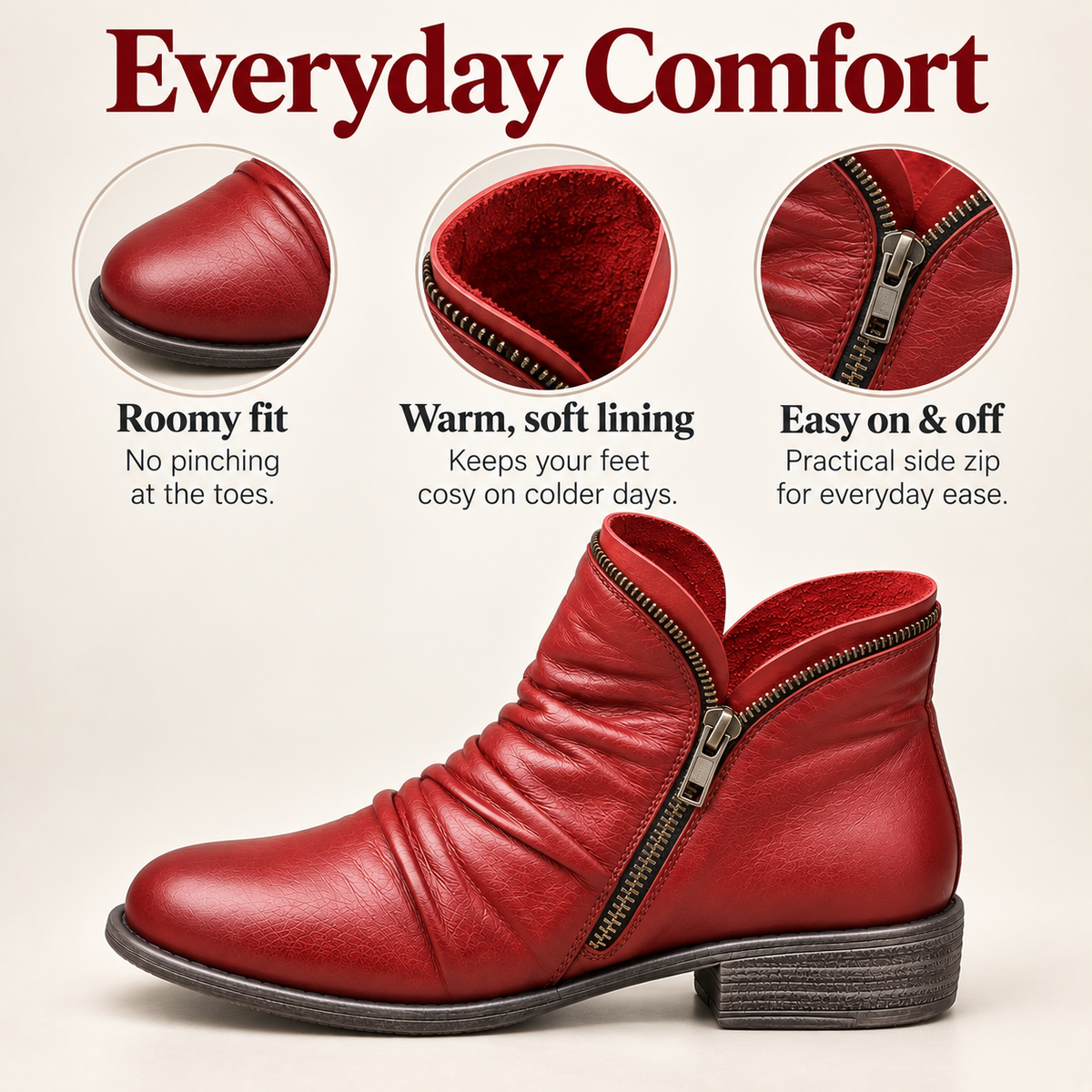 Melinda | Comfy Ankle Boots