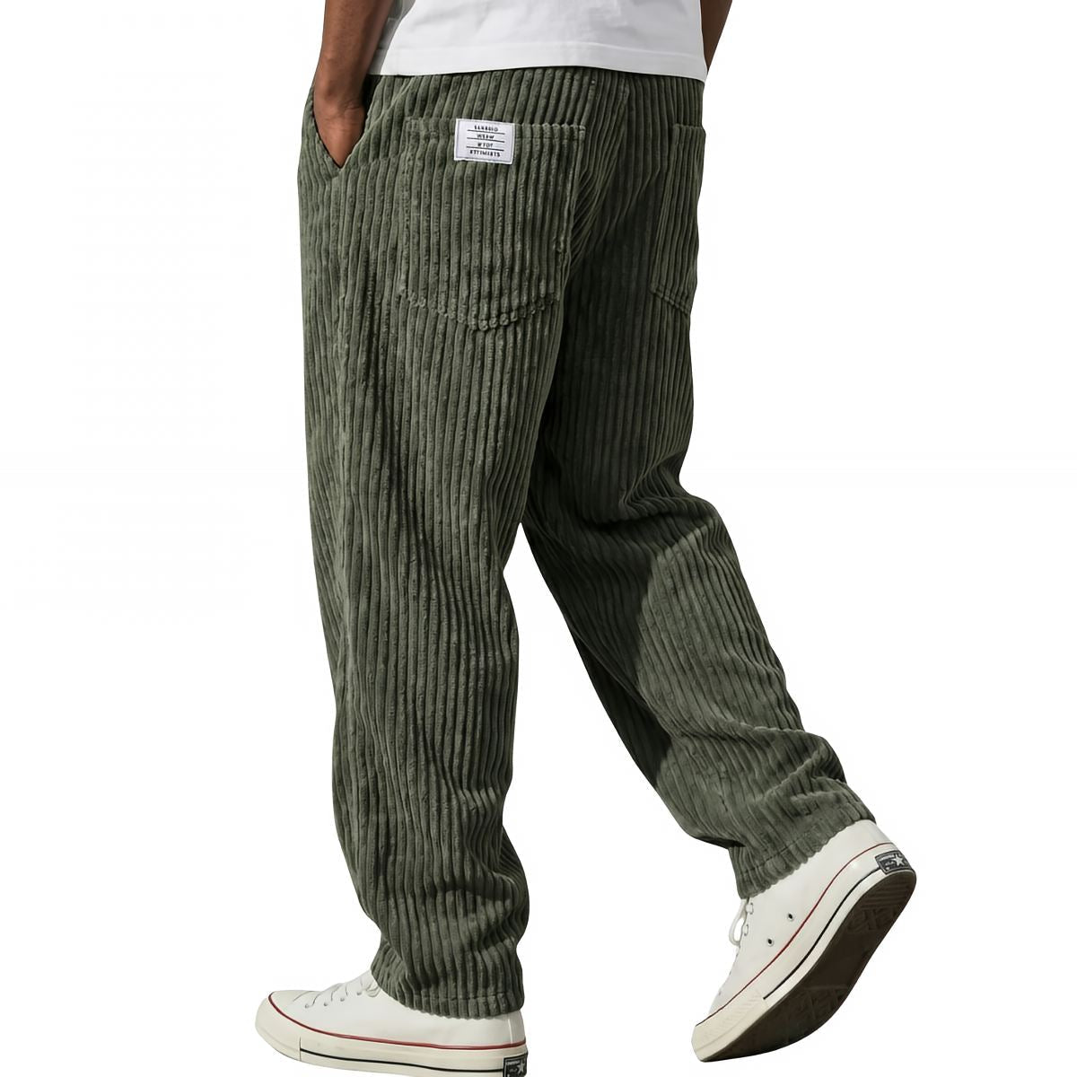 Men's Trousers | Corduroy trousers with elastic waist