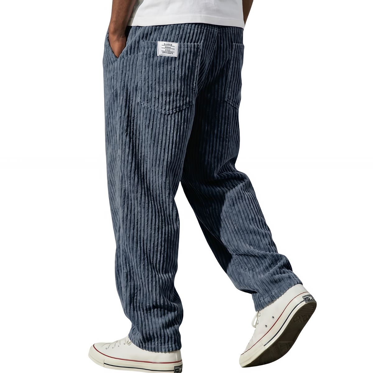 Men's Trousers | Corduroy trousers with elastic waist