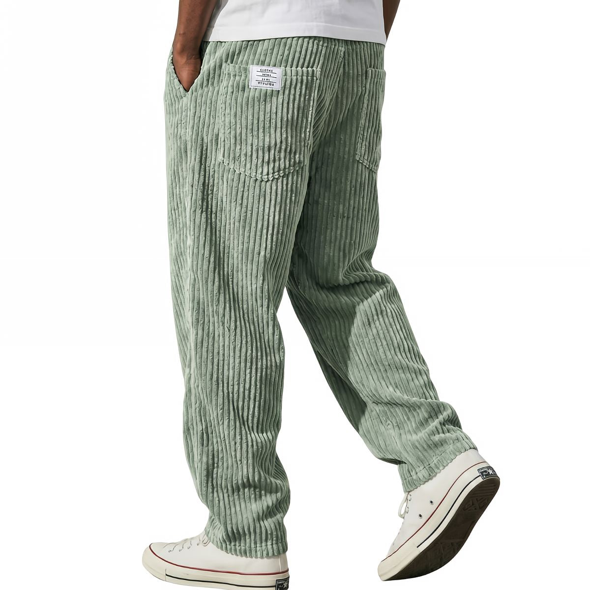 Men's Trousers | Corduroy trousers with elastic waist