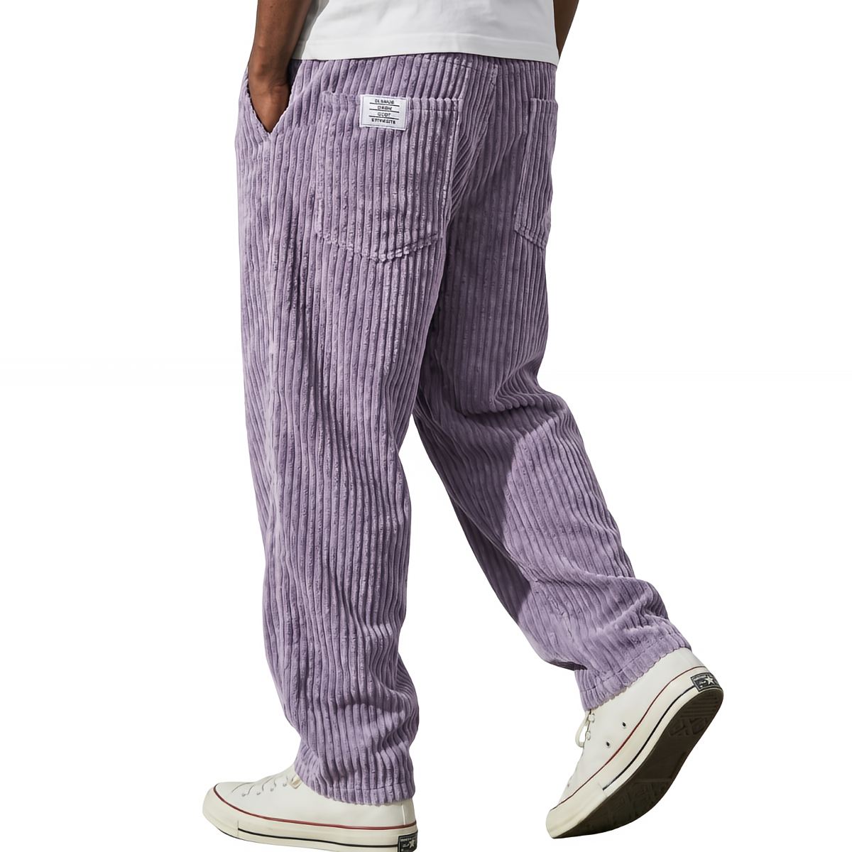 Men's Trousers | Corduroy trousers with elastic waist