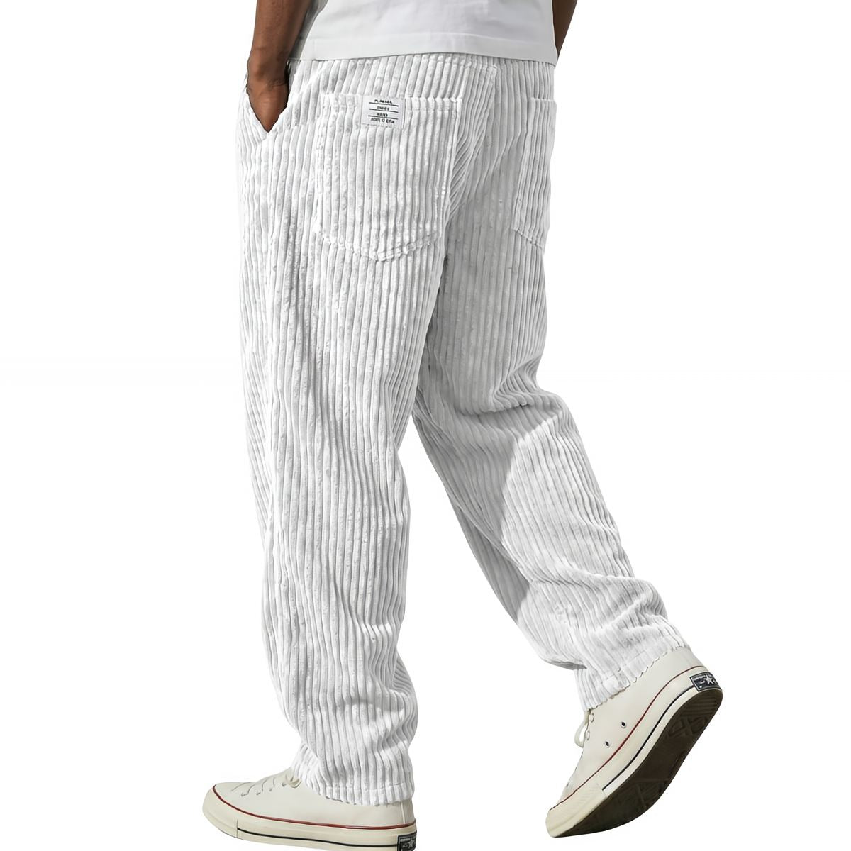 Men's Trousers | Corduroy trousers with elastic waist