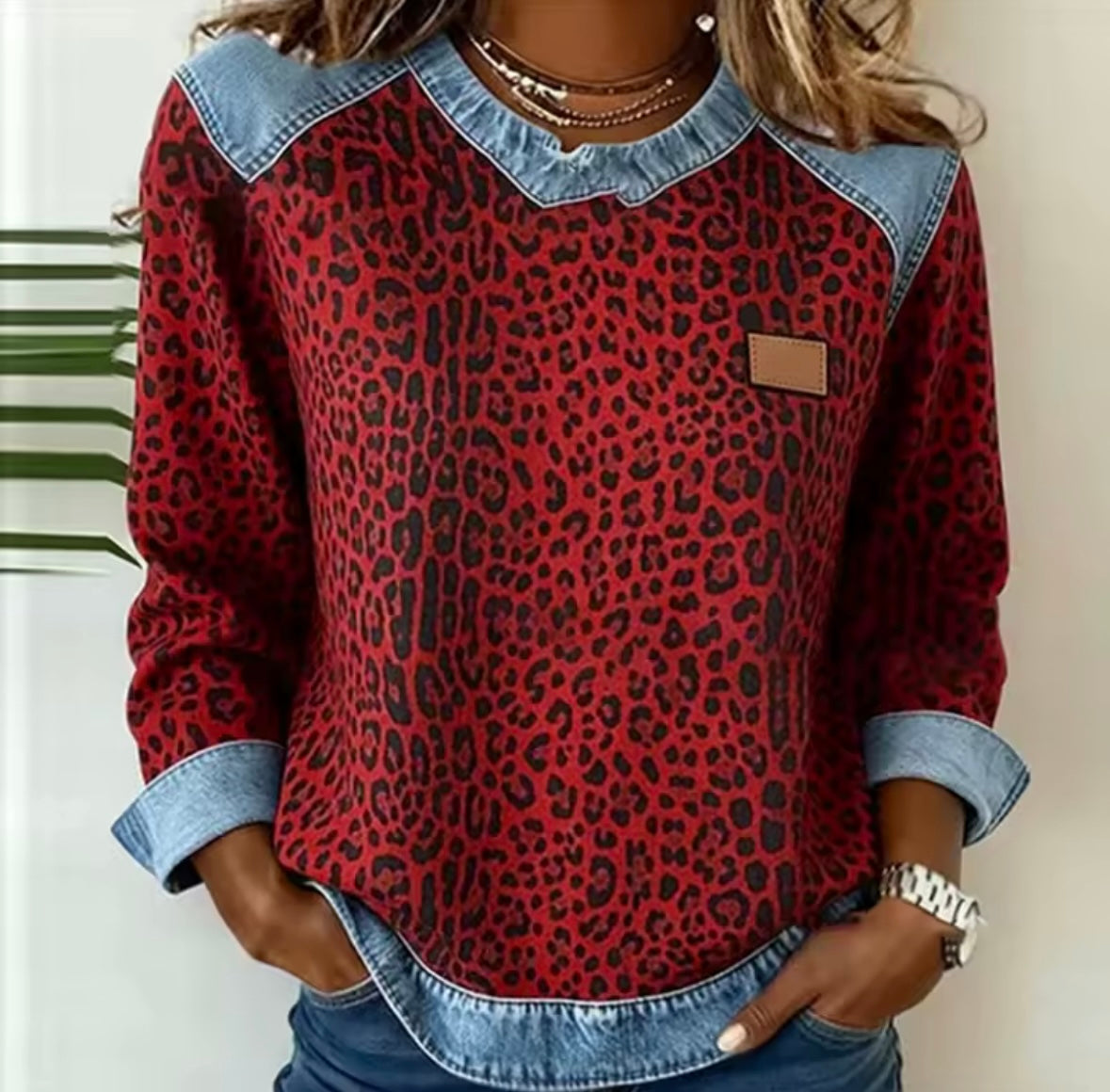 Smoky Leopard Print Sweater