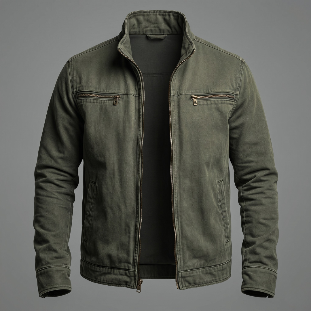 Giacca Vintage in Cotone on chiusura a zip