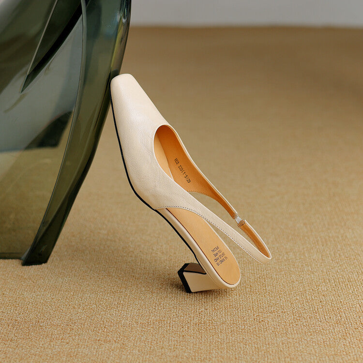 Ersa |  Leather Slingbacks