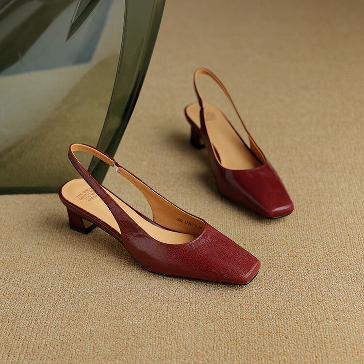 Ersa |  Leather Slingbacks