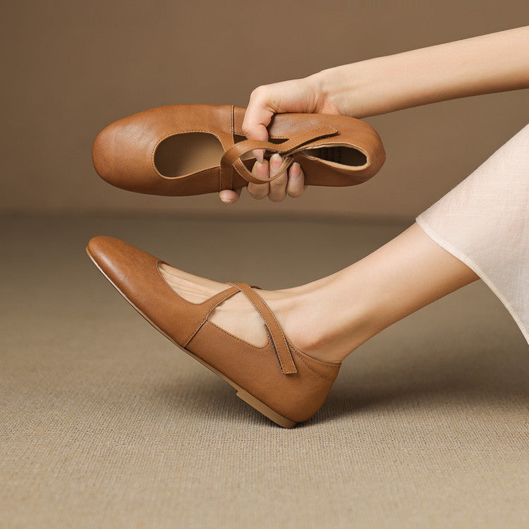 Zeor |  Leather Flats