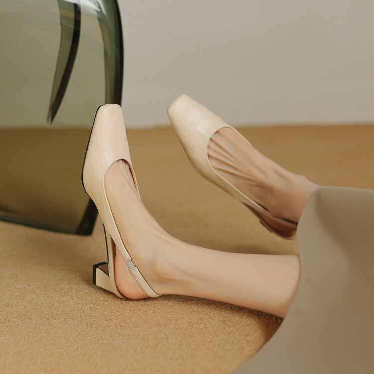 Ersa |  Leather Slingbacks