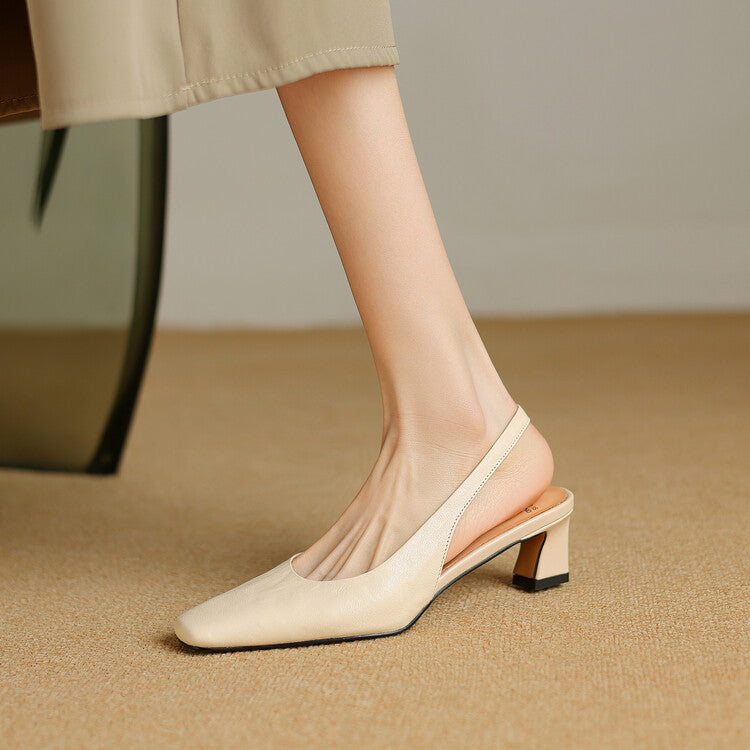 Ersa |  Leather Slingbacks